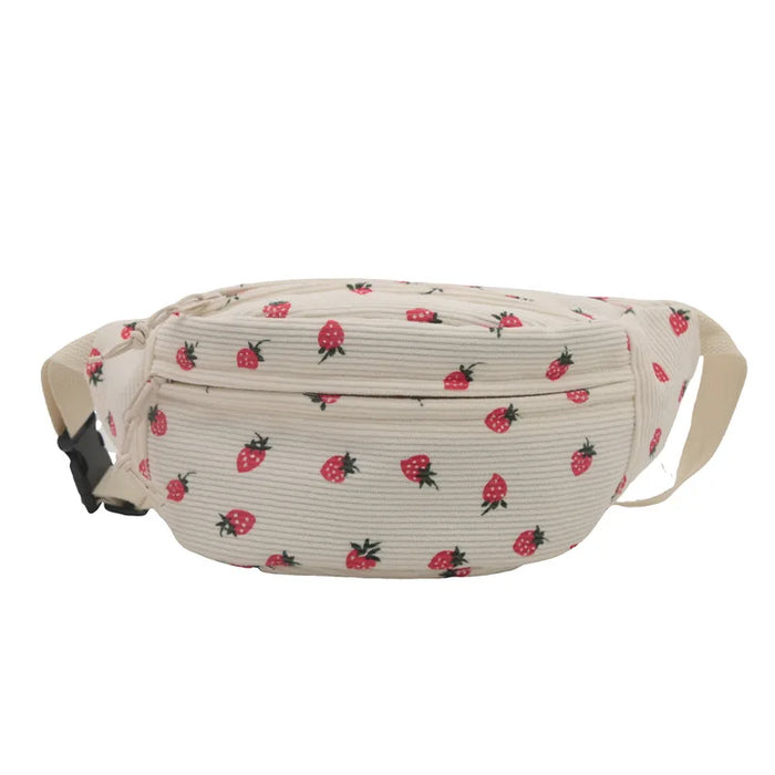 Sac Banane doux Fraise d'été pour voyages mains libres