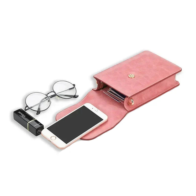 Sacoche Bandoulière rose pratique pour voyager mains libres