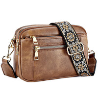 Sacoche bandoulière femme pratique et tendance pour le voyage - modèle Brown - Banane Avenue ™