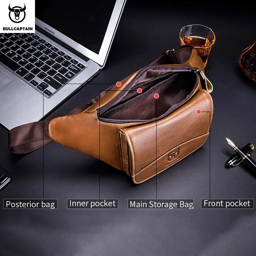 Sac Banane Homme Luxe Marron, Pratique pour le Voyage