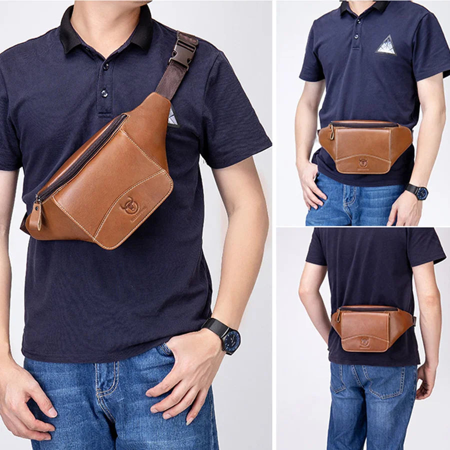 Sac Banane Homme Luxe Marron, Pratique pour le Voyage