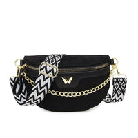 Sacoche bandoulière femme Bordeaux chic pratique et mains libres pour le voyage - modèle Black - Banane Avenue ™