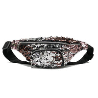 Sac Banane Noir Paillettes Tendance Urbaine - modèle Argent - Banane Avenue ™