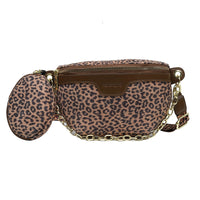 Sac Banane Tendance Léopard avec Chaîne Détachable - modèle Marron - Banane Avenue ™