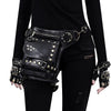 Sac Banane Urbain Noir Rivets Métalliques