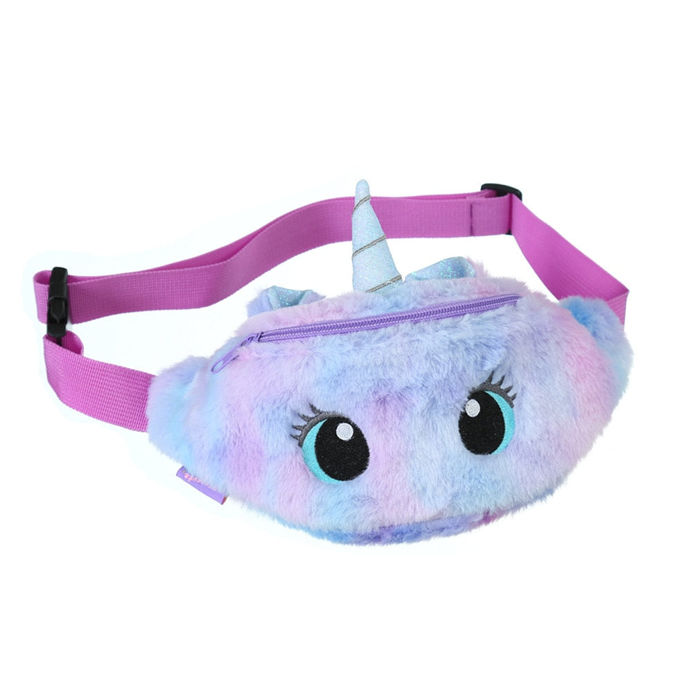 Sac Banane Enfant Licorne Peluche Rose