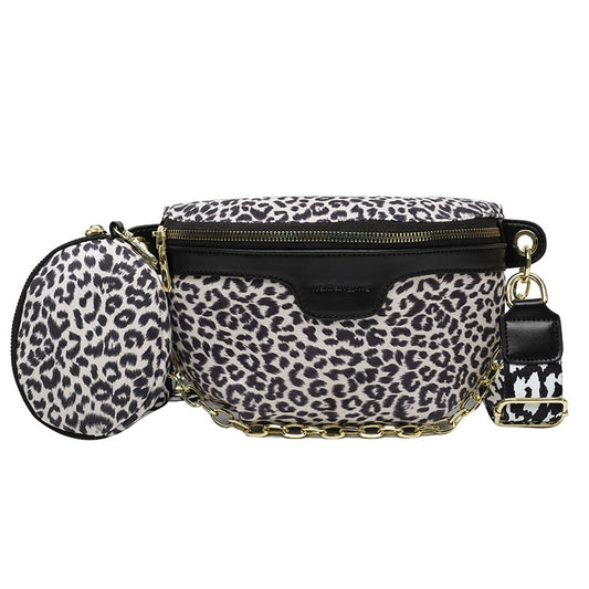 Sac Banane Tendance Léopard avec Chaîne Détachable