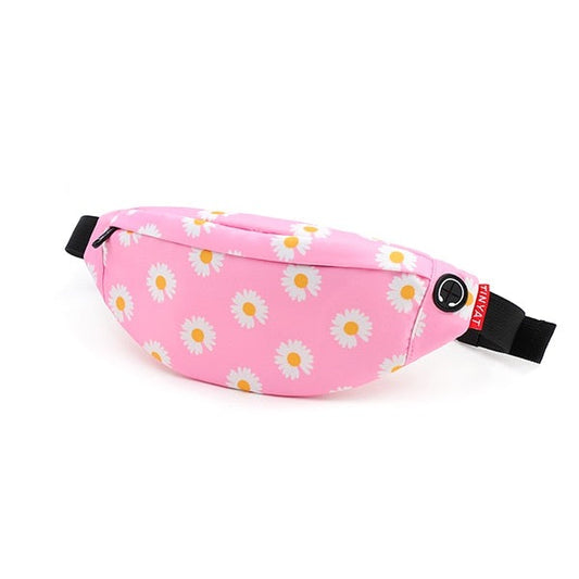 Sacoche Banane Florale Rose Tendance