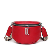 Sac Banane Rouge Élégant Cuir Urbain