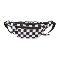 Sac Banane Urbain Damier Rouge et Blanc - modèle Blanc-Noir - Banane Avenue ™