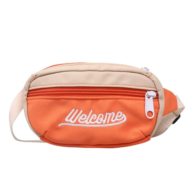 Sac Banane Casual Welcome Turquoise Unisexe