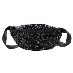 Acheter Sac Banane Paillettes Noires Tendance - Banane Avenue ™