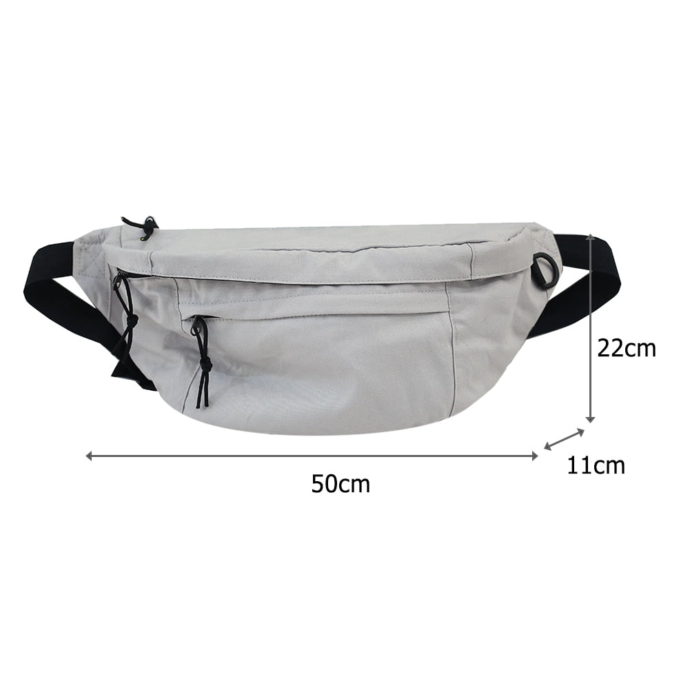 Sac Banane Urbain Gris Tendance Unisexe