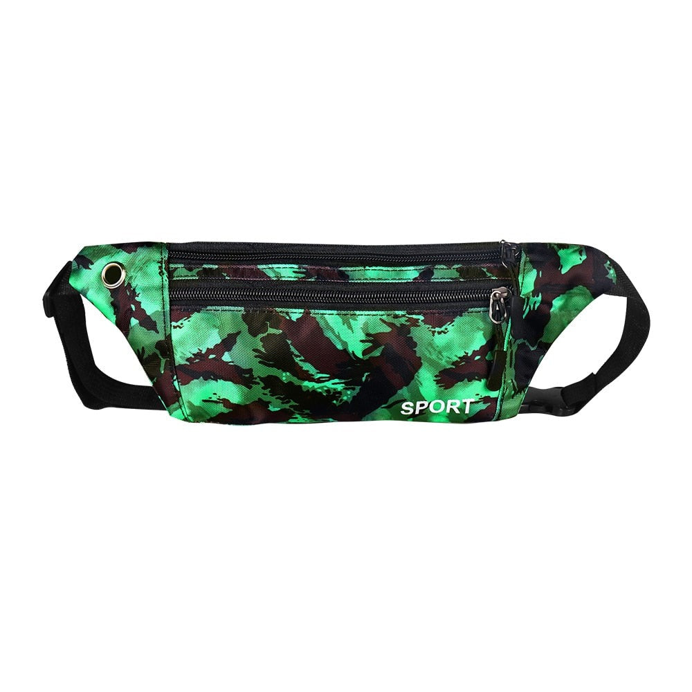 Sacoche Banane Sport Camouflage Bleue