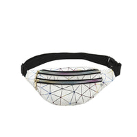 Sacoche Banane Urbaine Géométrique Multicolore - modèle Blanc - Banane Avenue ™