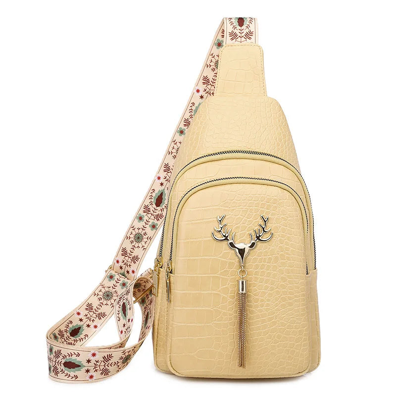 Sacoche Banane Urbaine Croco Vert Mint