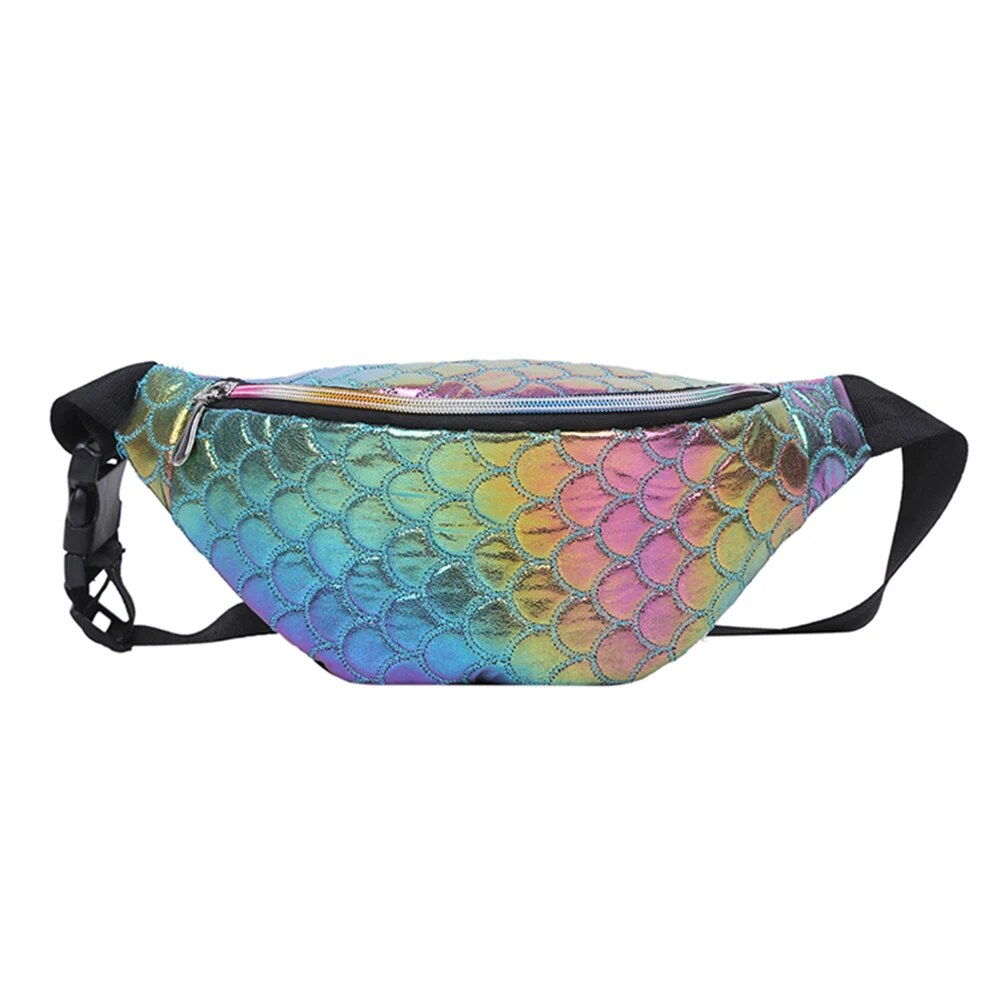 Sac Banane Iridescent Écailles Sirène Holographique