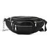 Sac Banane Urbain Noir Multi-Poches Ajustable