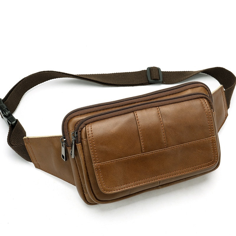 Sac Banane Élégant Simili-Cuir Blanc Unisexe