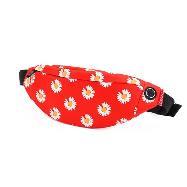 Sacoche Banane Florale Rose Tendance