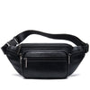 Ceinture Sacoche Banane Cuir Noir Urbaine