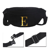 Sac Banane Noir Élégant Lettre M Unisexe - modèle E - Banane Avenue ™