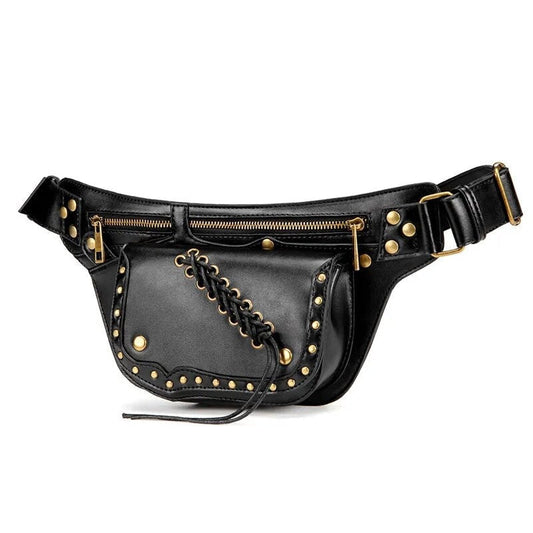 Sac Banane Cuir Noir Urbain Chic