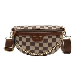 Acheter Ceinture Tendance Damier Brun Chic - Banane Avenue ™