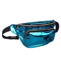 Sac Banane Tendance Holographique Réfléchissant - modèle Bleu métal - Banane Avenue ™