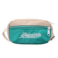 Sac Banane Casual Welcome Turquoise Unisexe