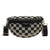 Ceinture Tendance Damier Brun Chic - modèle Noir - Banane Avenue ™