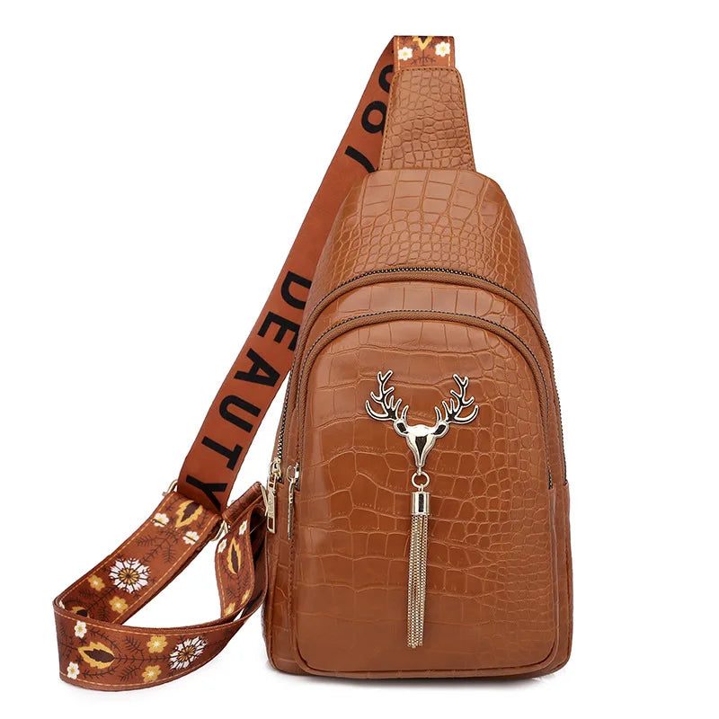 Sacoche Banane Urbaine Croco Vert Mint