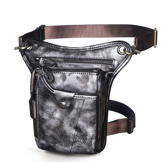 Ceinture Sacoche Banane Cuir Noir Urbaine