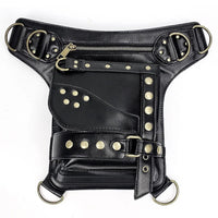 Sac Banane Urbain Noir Rivets Métalliques