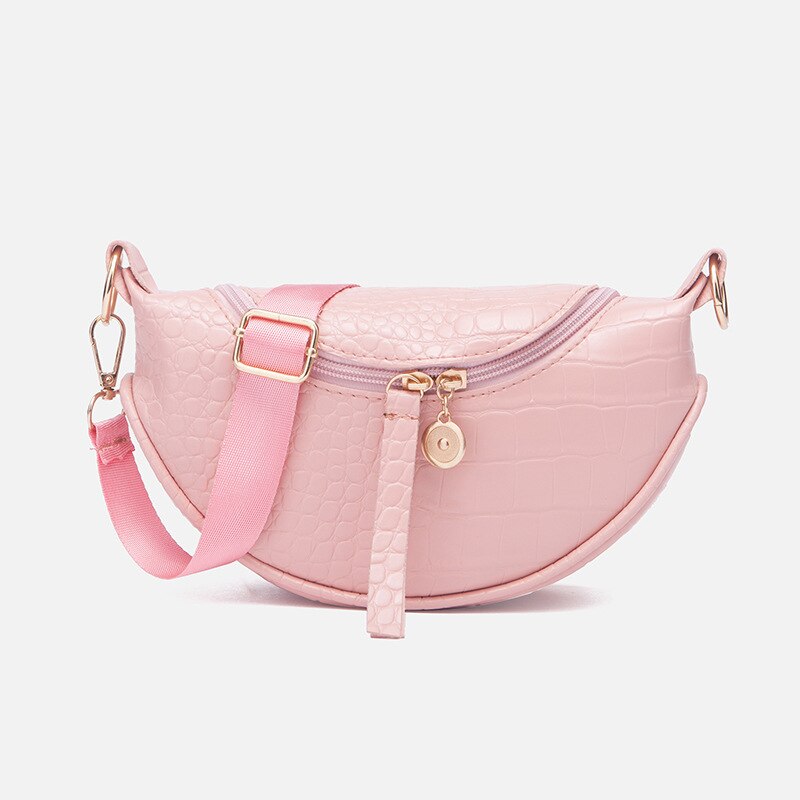 Sac Banane Élégant Rose Texture Croco