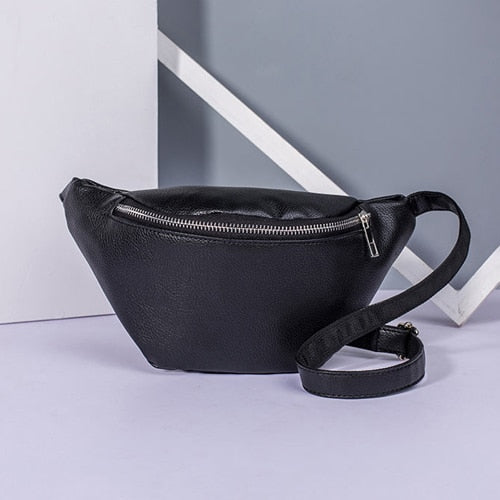 Sac Banane Cuir Urbain Chic Noir