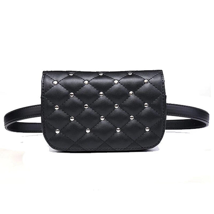 Sac Banane Élégant Matelassé Noir Unisexe