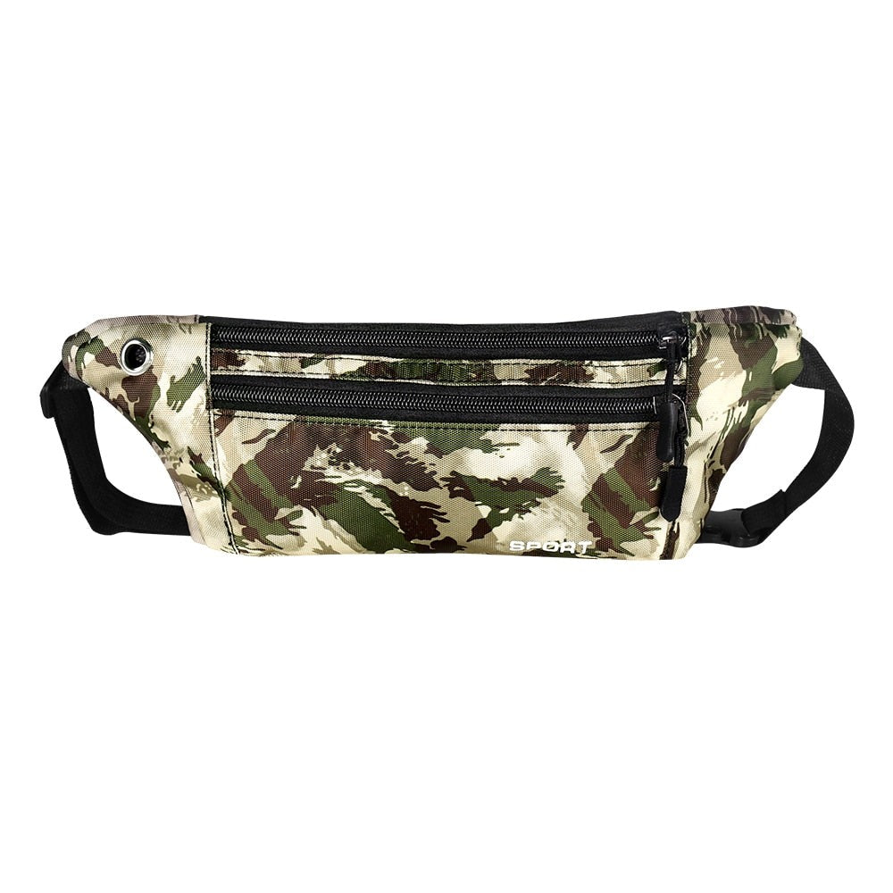 Sacoche Banane Sport Camouflage Bleue