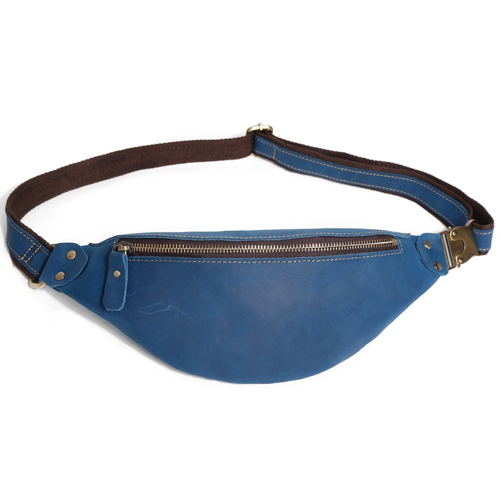 Sac Banane Cuir Marron Élégant Urbain