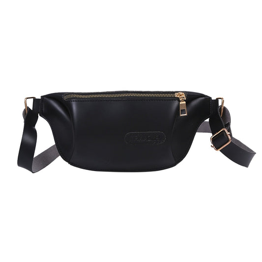 Sac Banane Élégant Cuir Noir Unisexe