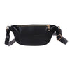 Sac Banane Élégant Cuir Noir Unisexe