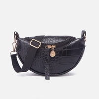 Sac Banane Élégant Rose Texture Croco - modèle Black - Banane Avenue ™