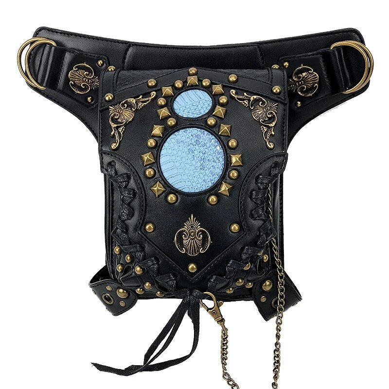 Sacoche Banane Steampunk Gothique Noire