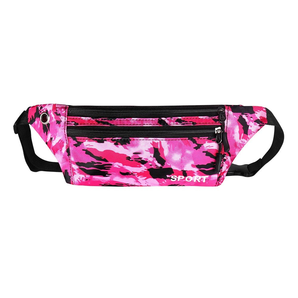 Sacoche Banane Sport Camouflage Bleue