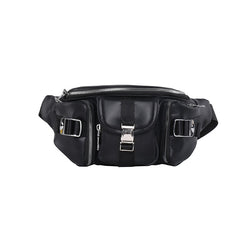 Acheter Sac Banane Urbain Noir Multi-Poches Tendance - Banane Avenue ™