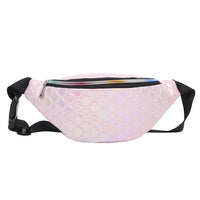 Sac Banane Iridescent Écailles Sirène Holographique - modèle Rose - Banane Avenue ™