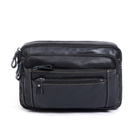 Sacoche Banane Cuir Vintage Élégante - modèle Noir - Banane Avenue ™