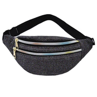 Sac Banane Tendance Noir Pailleté Unisexe - modèle Gris - Banane Avenue ™