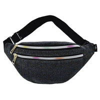 Sac Banane Tendance Noir Pailleté Unisexe - Banane Avenue ™