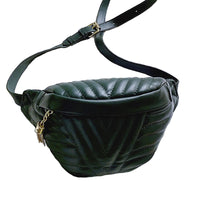 Sac Banane Élégance Matelassé Crème - modèle Vert - Banane Avenue ™